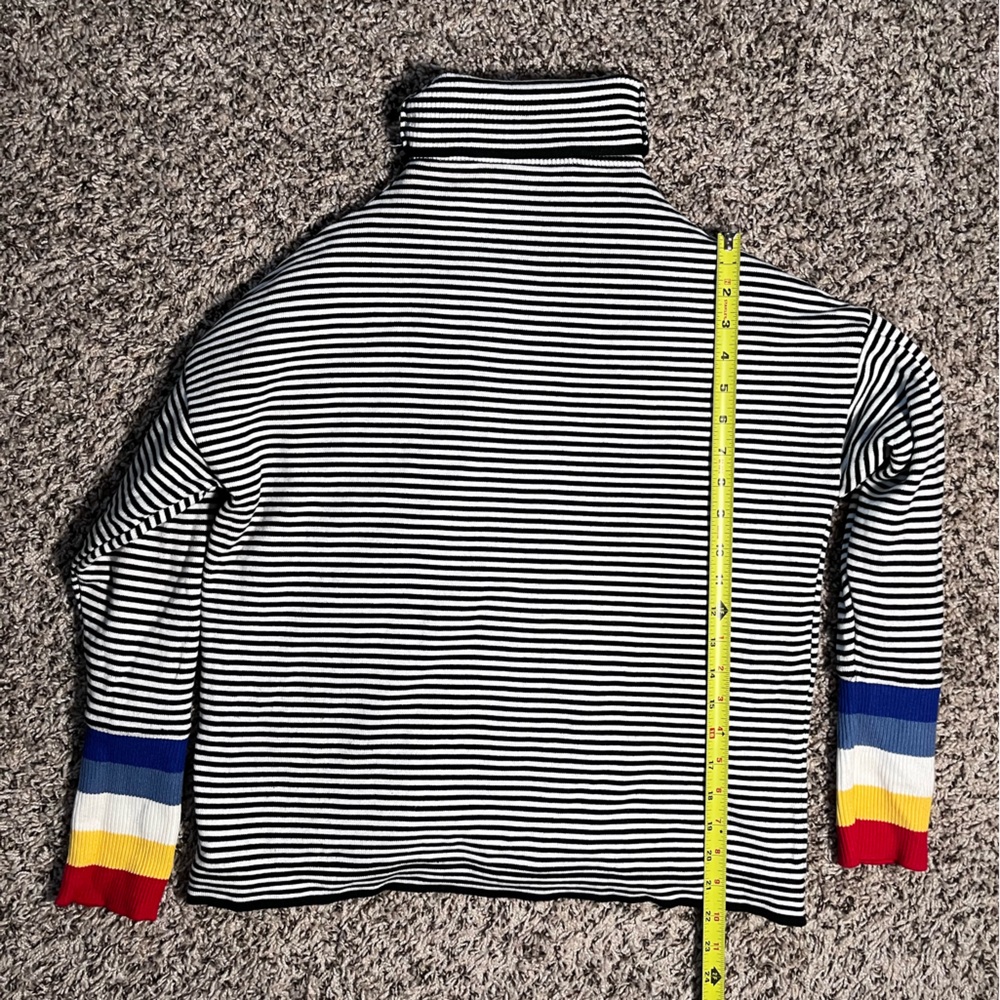 Source Unknown Striped Turtleneck Sweatshirt with… - image 4